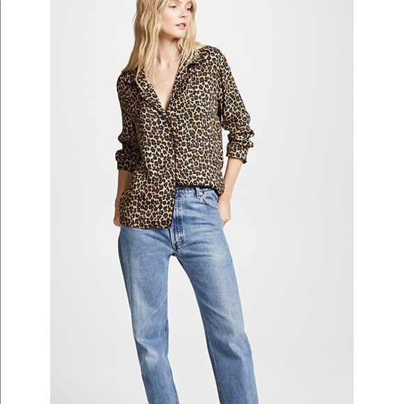 Three Dots Leopard PJ Top Medium - Picture 4 of 7